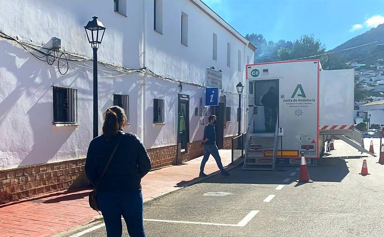 Cribado masivo en Montejaque a principios de febrero. 