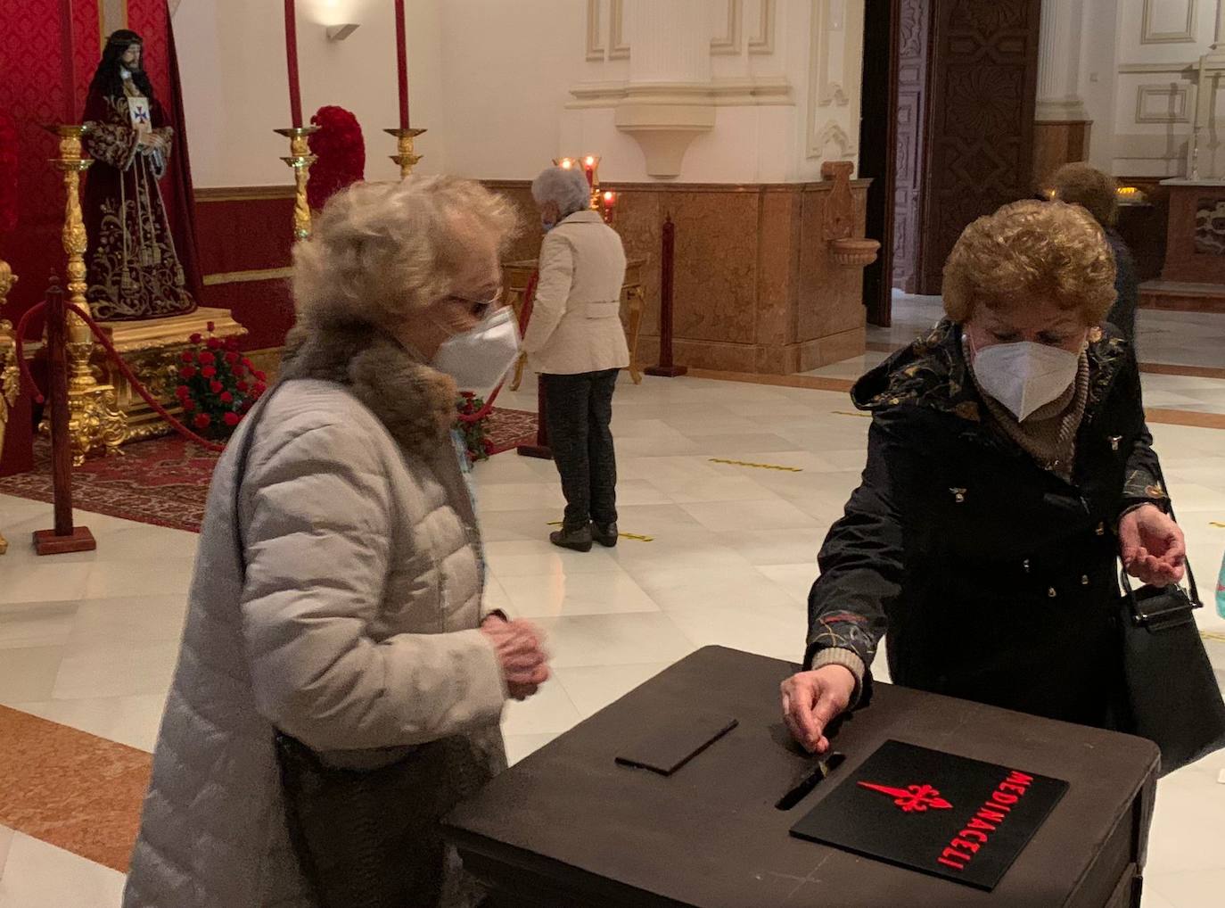 La imagen de Jesús de Medinaceli permanecerá expuesta para la veneración este viernes y sábado en la parroquia de Santiago, con medidas de distanciamiento.