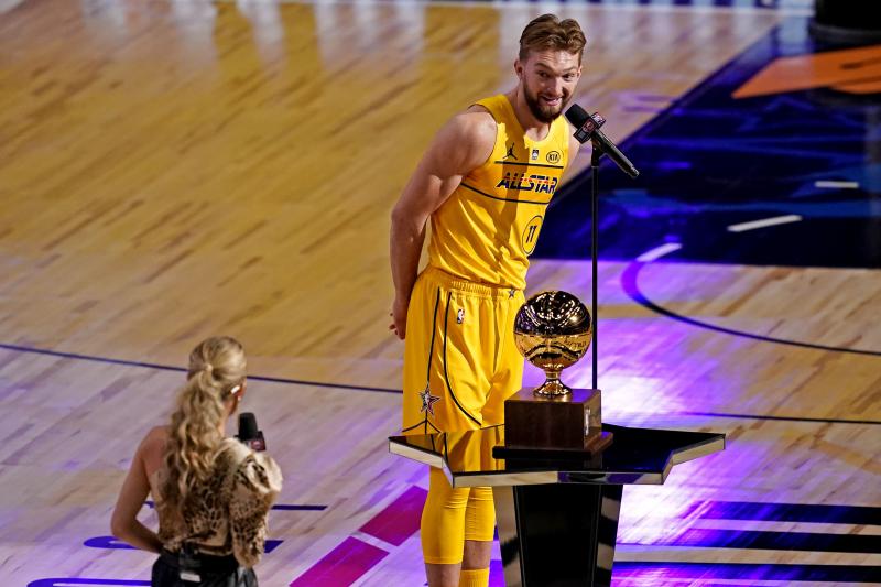 Domantas Sabonis, durante el Concurso de Habilidades de la NBA. 