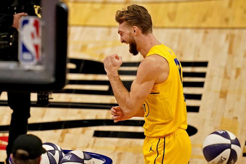 Domantas Sabonis, durante el Concurso de Habilidades de la NBA. 