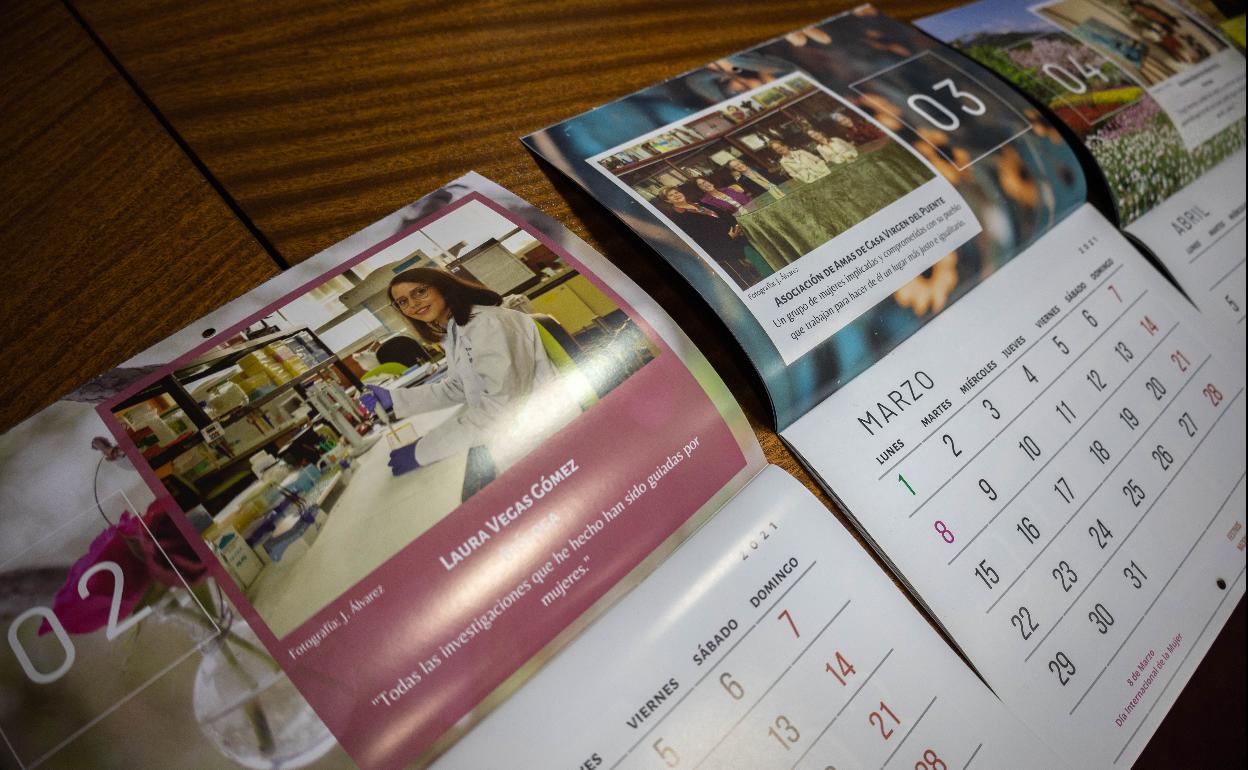 Calendario sobre vecinas de Villanueva del Trabuco. 