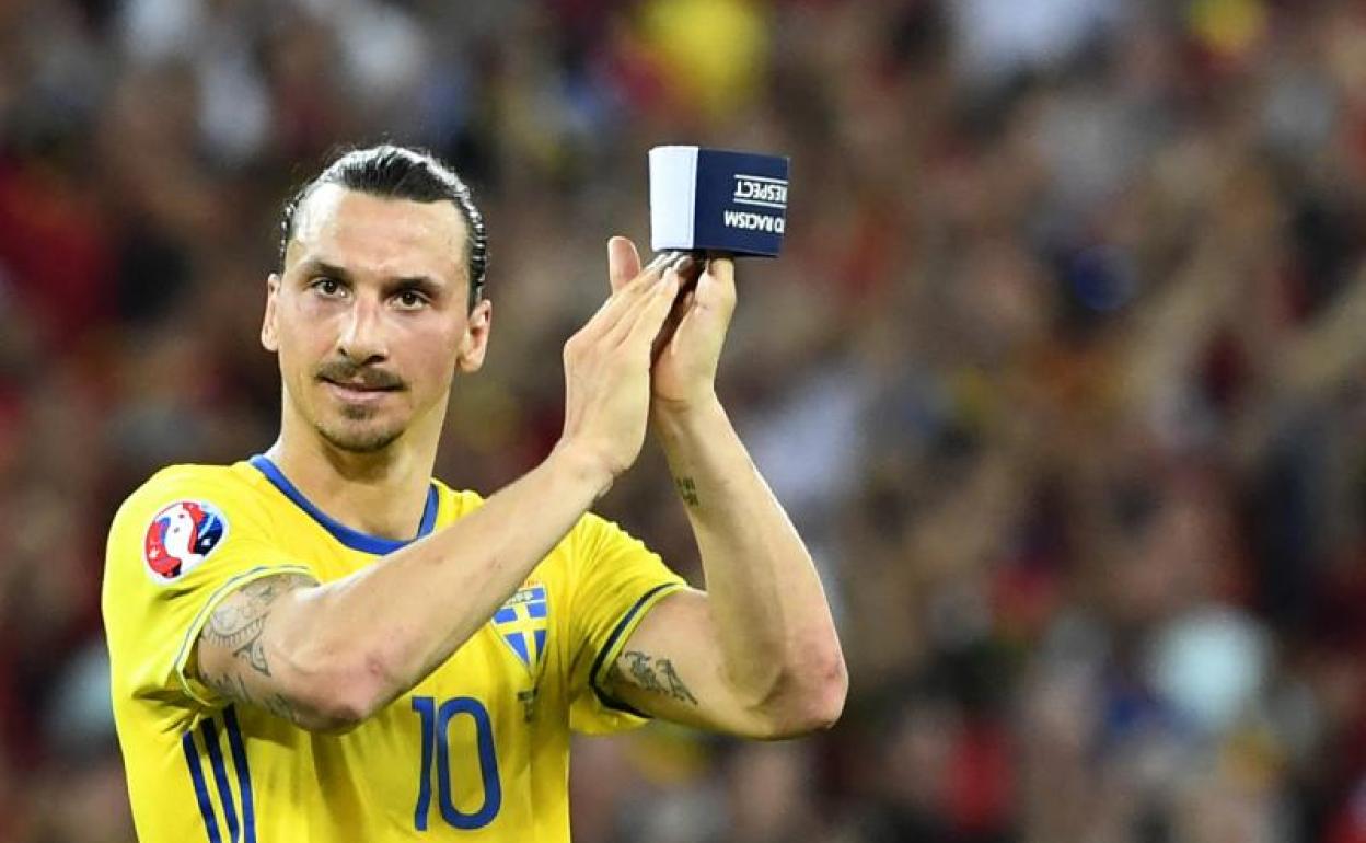 Zlatan Ibrahimovic, durante un partido con la selección de Suecia.