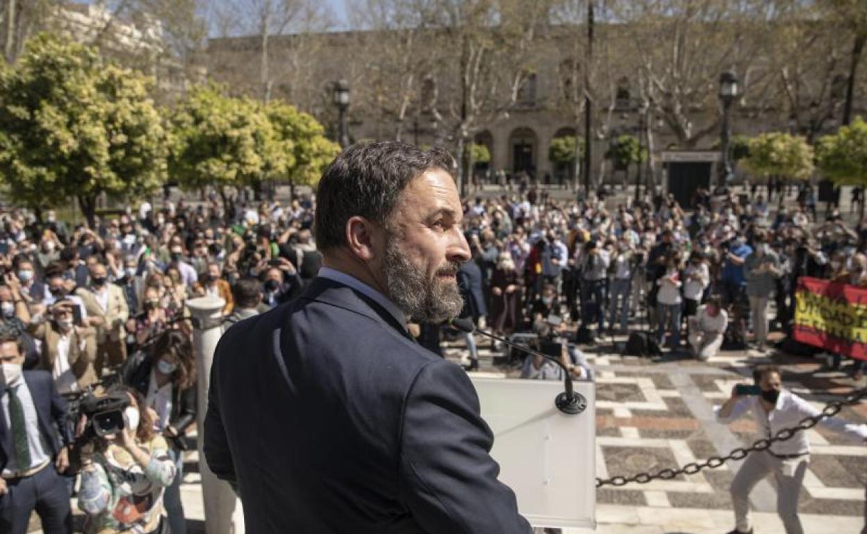 Abascal, el pasado miércoles en el mitin de Sevilla
