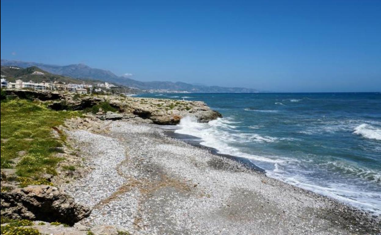 Imagen de la playa del Sillón, donde han ocurrido los hechos en la tarde de este Martes Santo. 