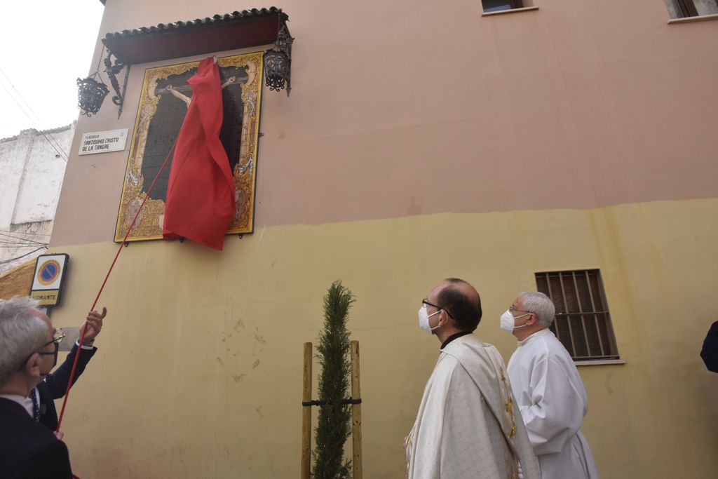 Inauguración del mosaico del Cristo de la Sangre