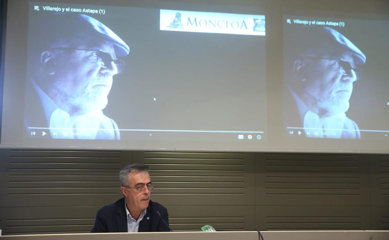 Antonio Barrientos, exalcalde de Estepona, durante la comparecencia en la que ha defendido su inocencia. 