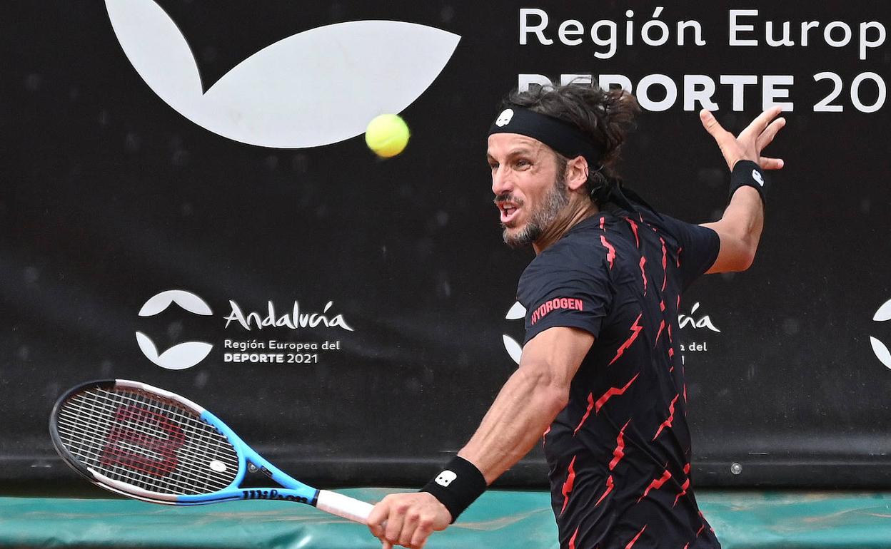 Feliciano López, en el partido del martes ante Taro Daniel. 