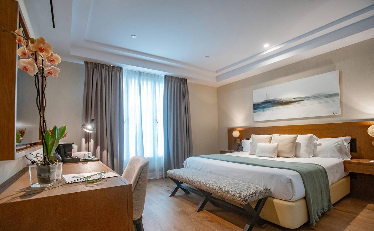 Vista de la habitación piloto del cuatro estrellas de La Equitativa, que gestionará Soho. 