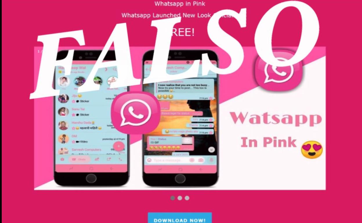 Watsapp Pink se hace pasar por WhatsApp