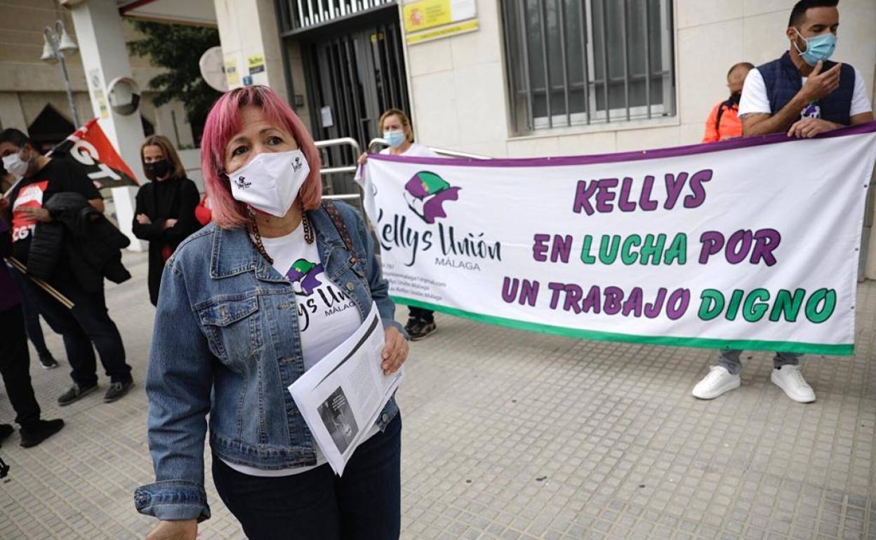 Mari Trini Jiménez, presidenta del colectivo de Kellys Unión Málaga. 