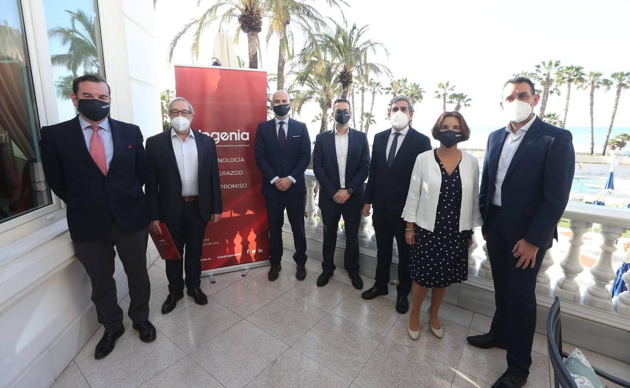 Directivos de Ingenia en la rueda de prensa de presentación de resultados. 