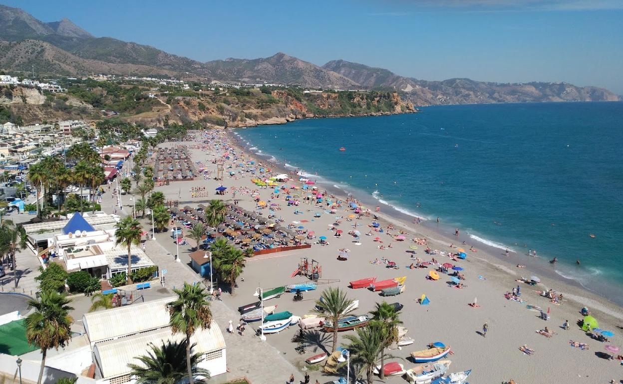 Imagen de la playa de Burriana desde el Parador de Turismo. 