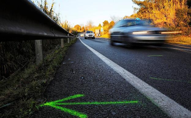 Lugar del atropello de varios ciclistas en un reciente accidente en Barcelona