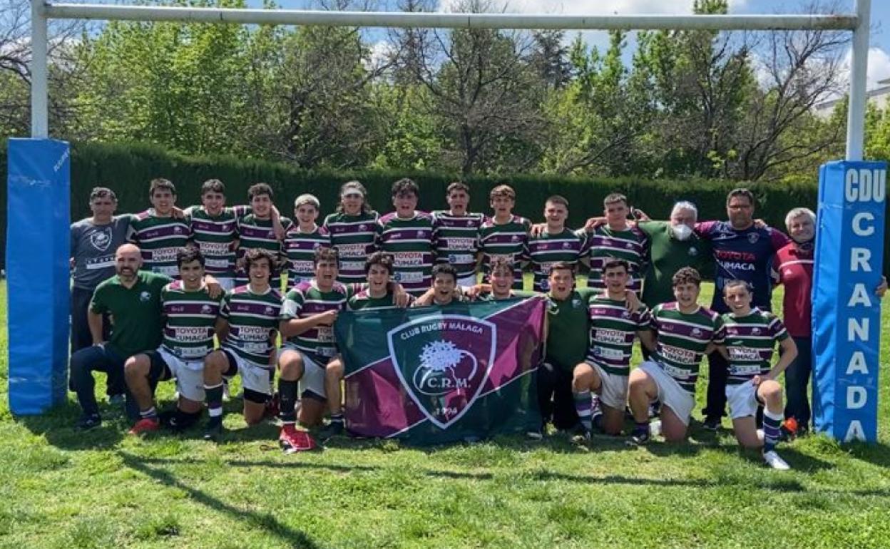 Plantilla sub-18 del Club Rugby Málaga que disputa la final del Andaluz. 