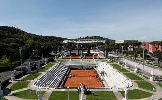 Panorámica del Foro Itálico, con las pistas. 