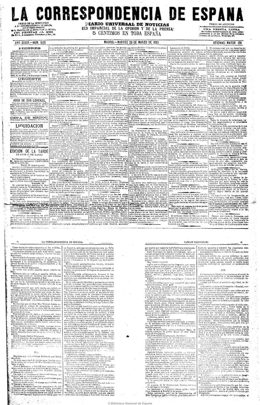 La Correspondencia de España recogió la noticia.