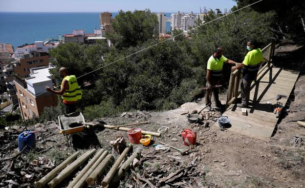 Imagen principal - Un sendero forestal unirá el Cementerio Inglés con el Castillo de Gibralfaro