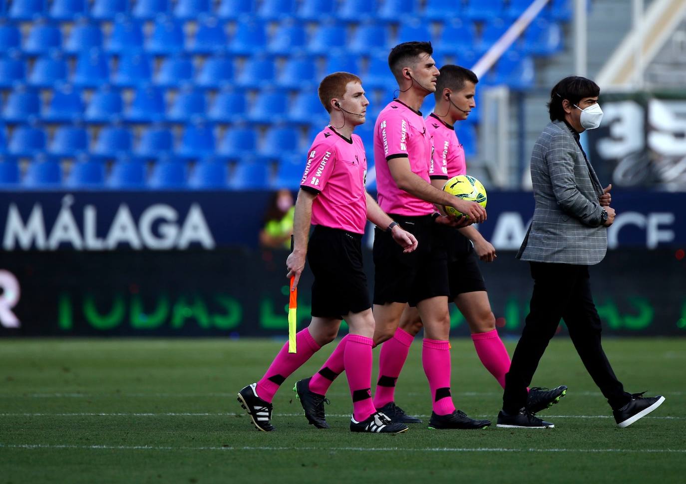 El partido se disputó en La Rosaleda, de nuevo sin público 