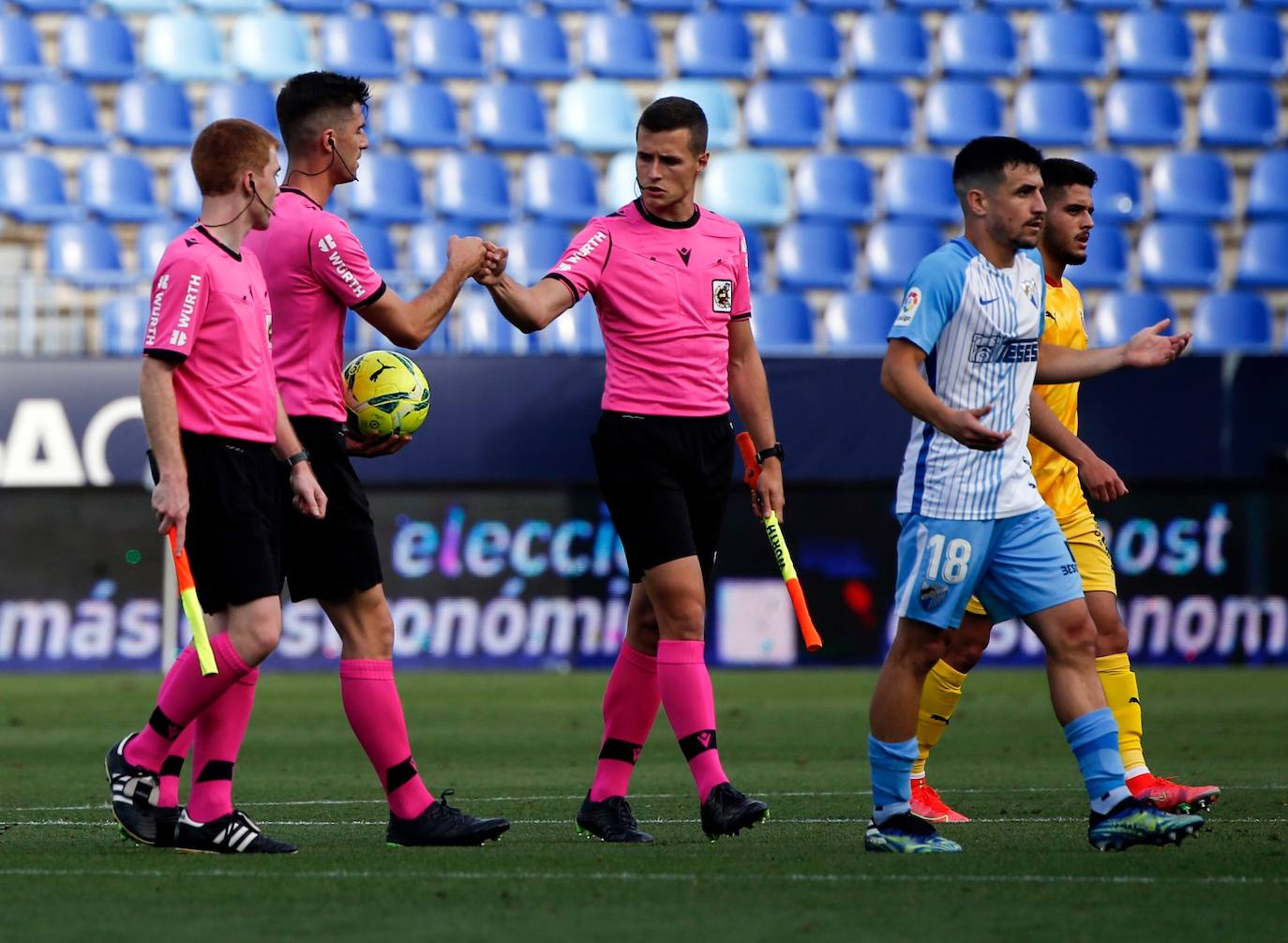 El partido se disputó en La Rosaleda, de nuevo sin público 