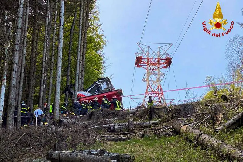 Fotos: El accidente del teeférico de Mottarone, en imágenes