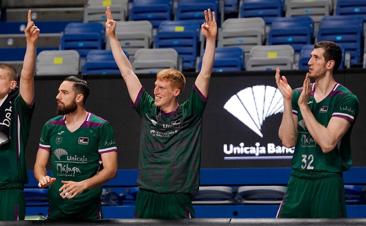 Alonso, Díaz y Guerrero, los tres malagueños del Unicaja. 