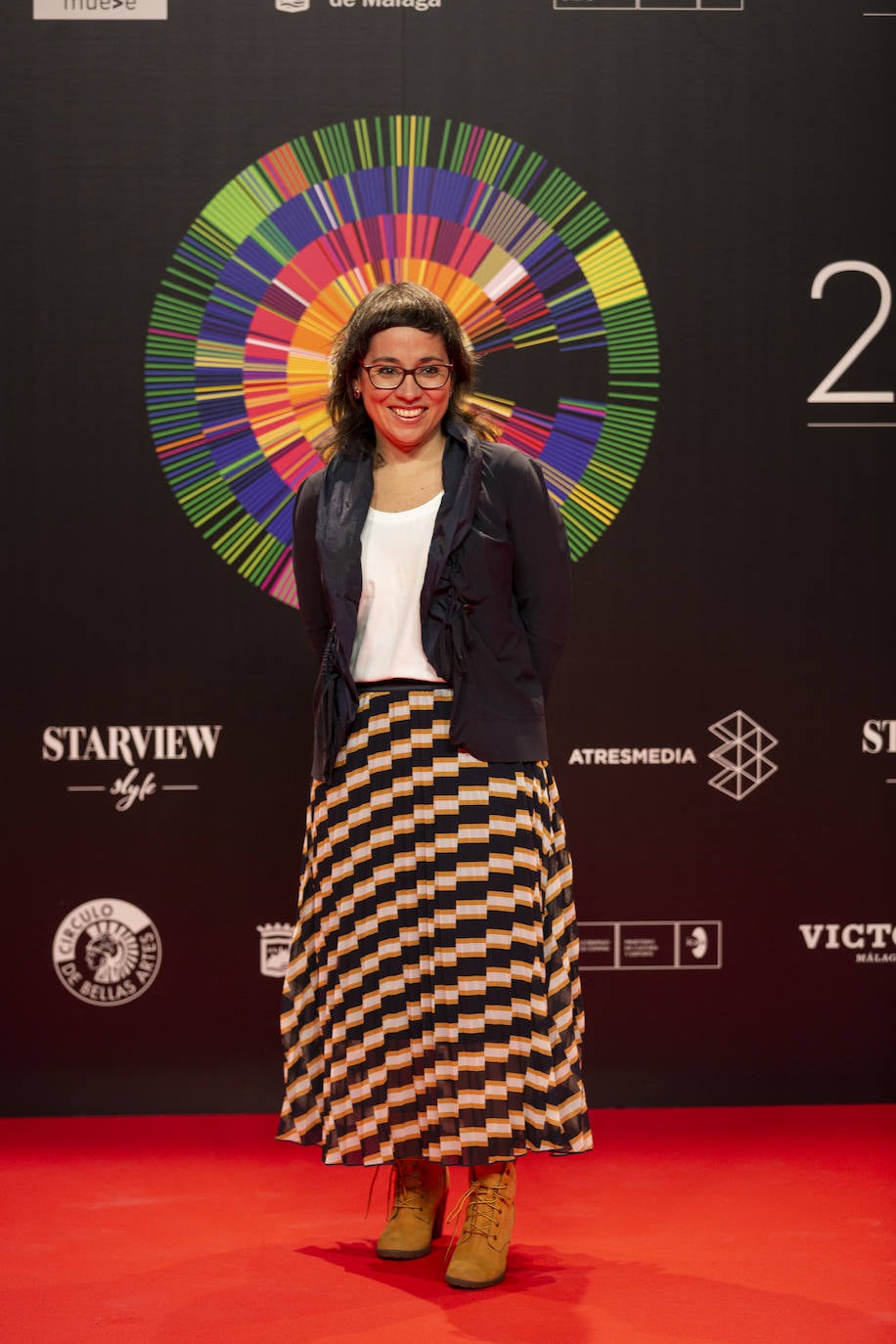 Los protagonistas de las películas seleccionadas posan en el Círculo de Bellas Artes como antesala del photocall malagueño