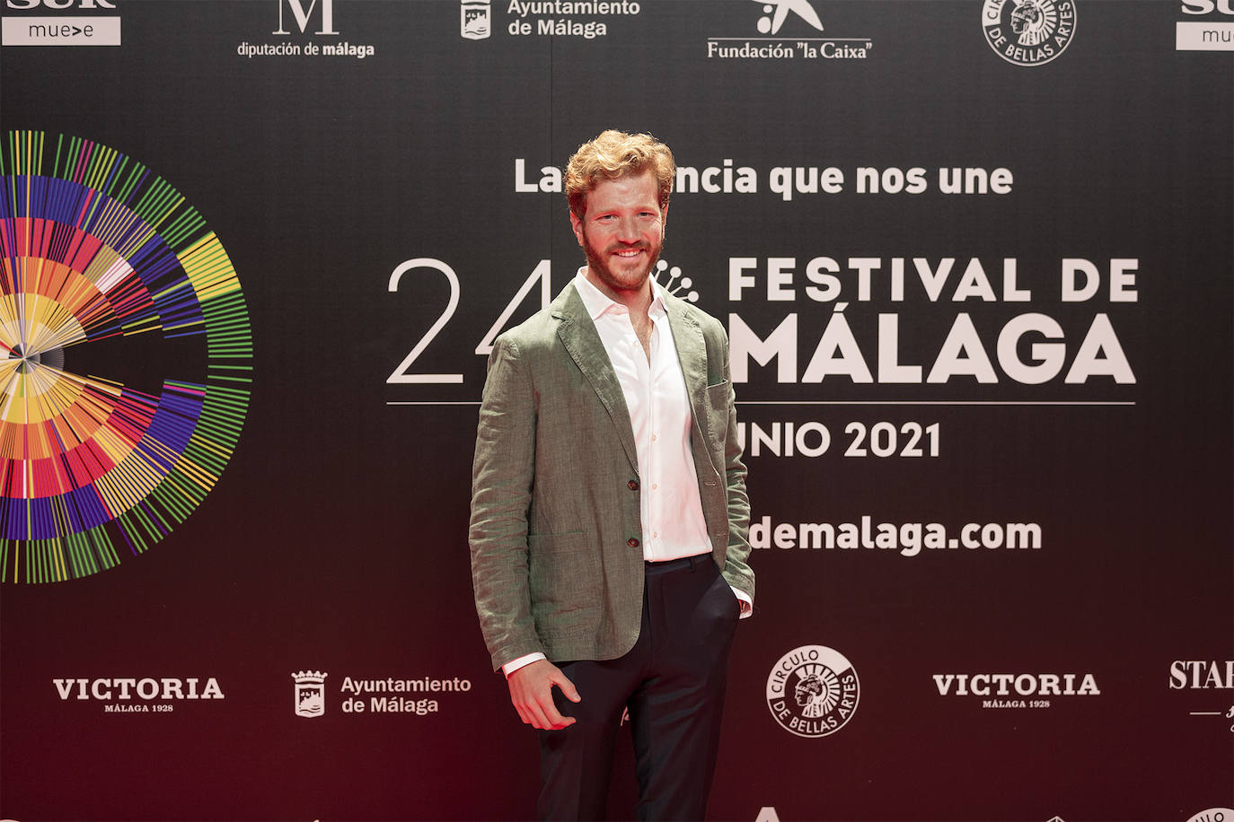 Los protagonistas de las películas seleccionadas posan en el Círculo de Bellas Artes como antesala del photocall malagueño