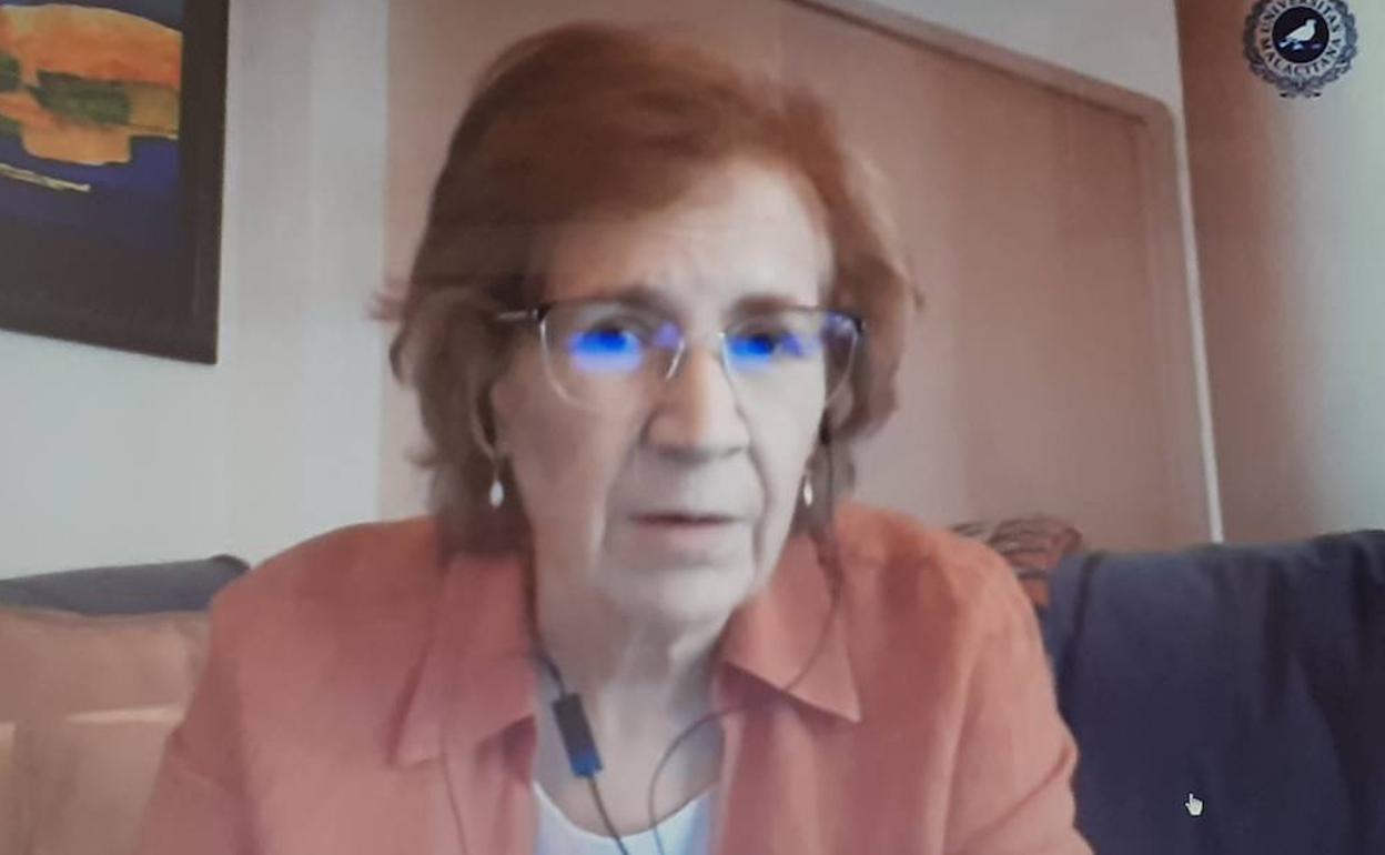 Margarita del Val, durante un momento de su intervención. 