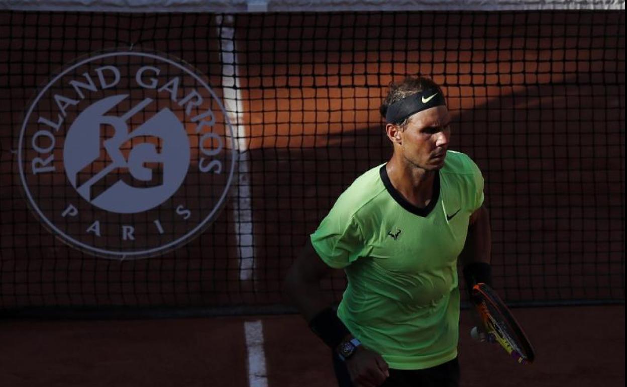 Rafa Nadal, durante el partido ante Popyrin.