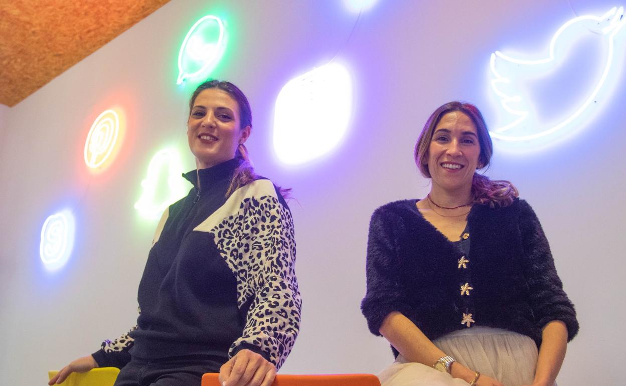 Ana Oliveras y Marta Díaz, fundadoras de Squarebox, en el Polo de Contenidos Digitales. 