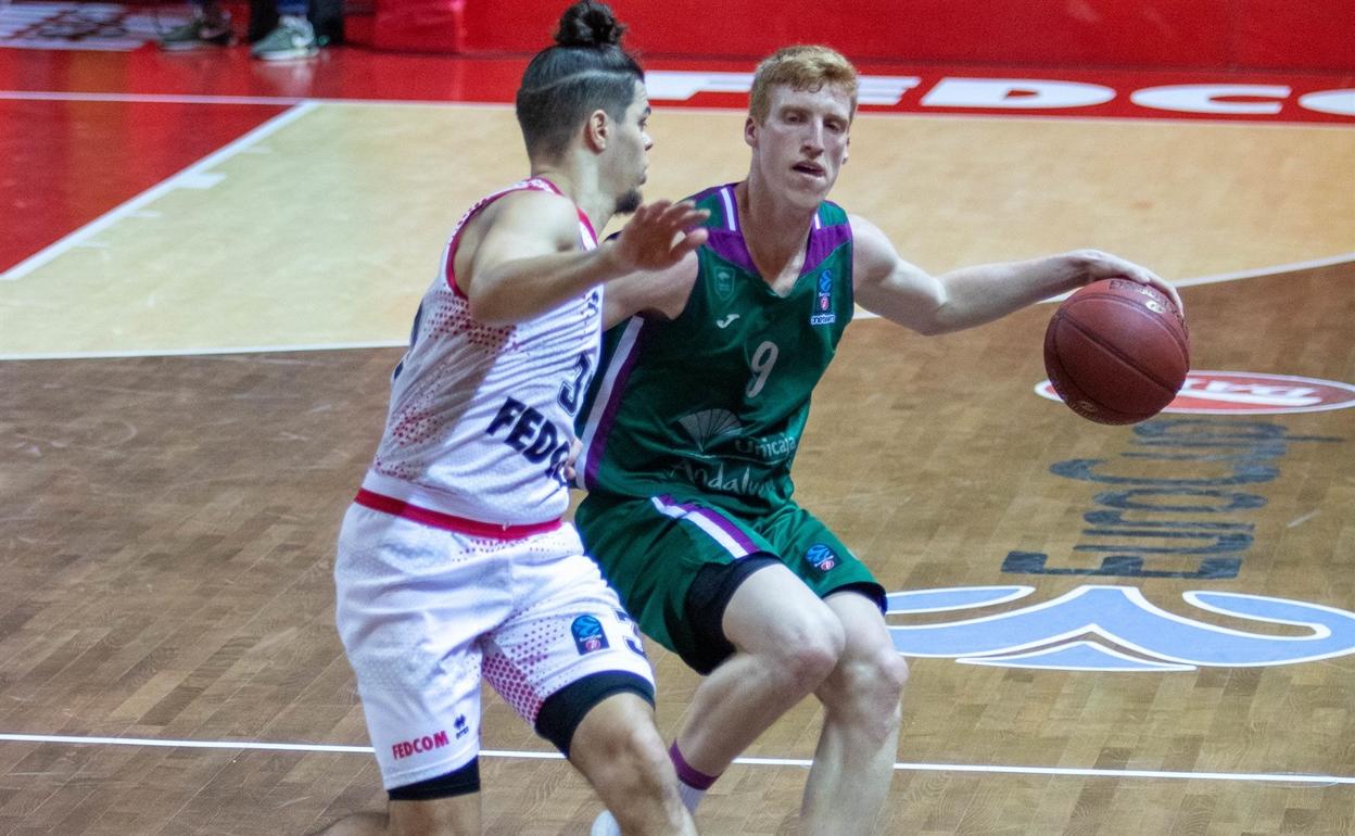 Alberto Díaz, en el duelo en la pista del Mónaco de esta campaña en la Eurocup. 