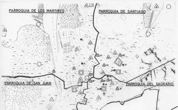 Las cuatro parroquias en las que los Reyes Católicos dividieron la ciudad.