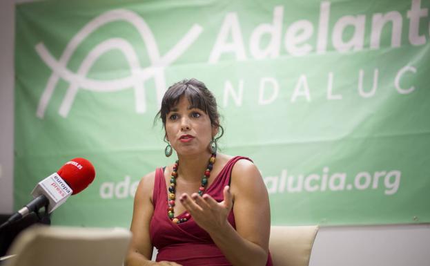 La exlíder de Podemos Andalucía y ahora parlamentaria no adscrita, Teresa Rodríguez.