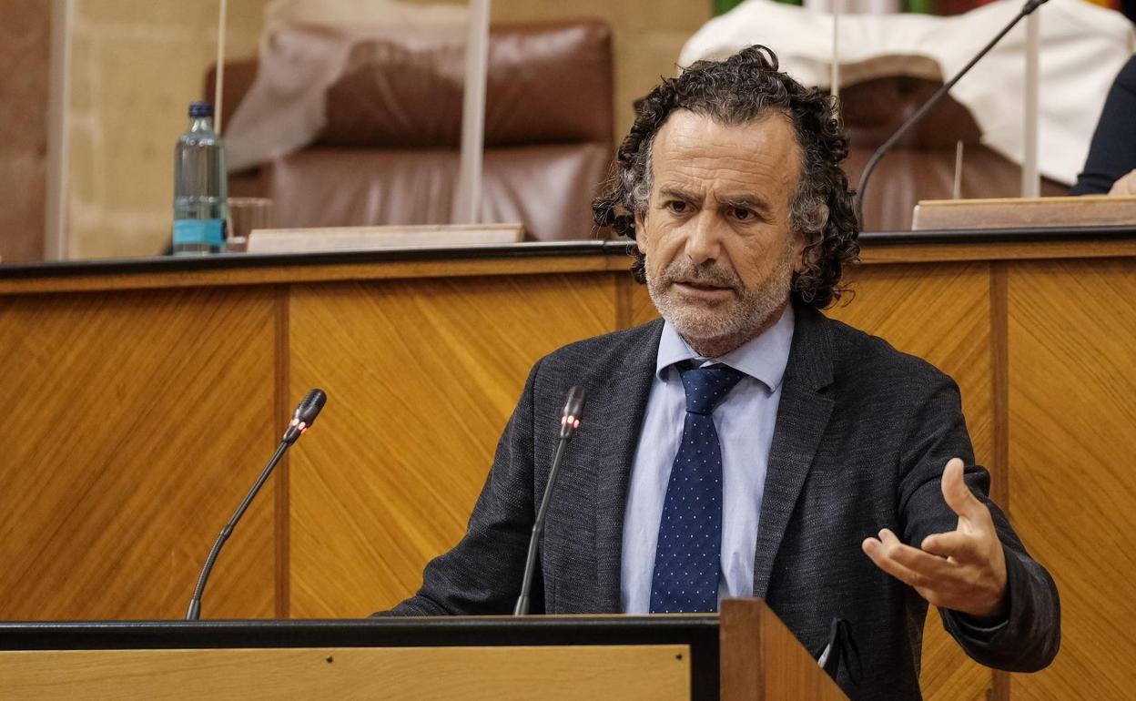 El parlamentario del PP-A Pablo Venzal fue el encargado de defender esta iniciativa