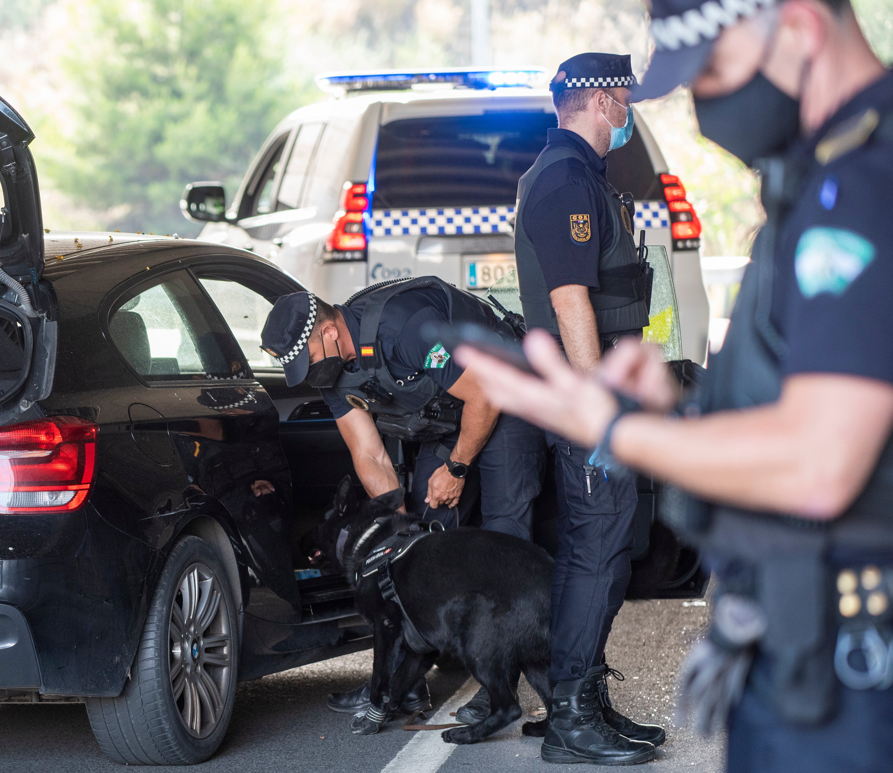 El Grupo Operativo de Apoyo de La Policía Local está formado por medio centenar de efectivos que se enfrentan a las situaciones de máxima exigencia en materia de seguridad en la capital malagueña