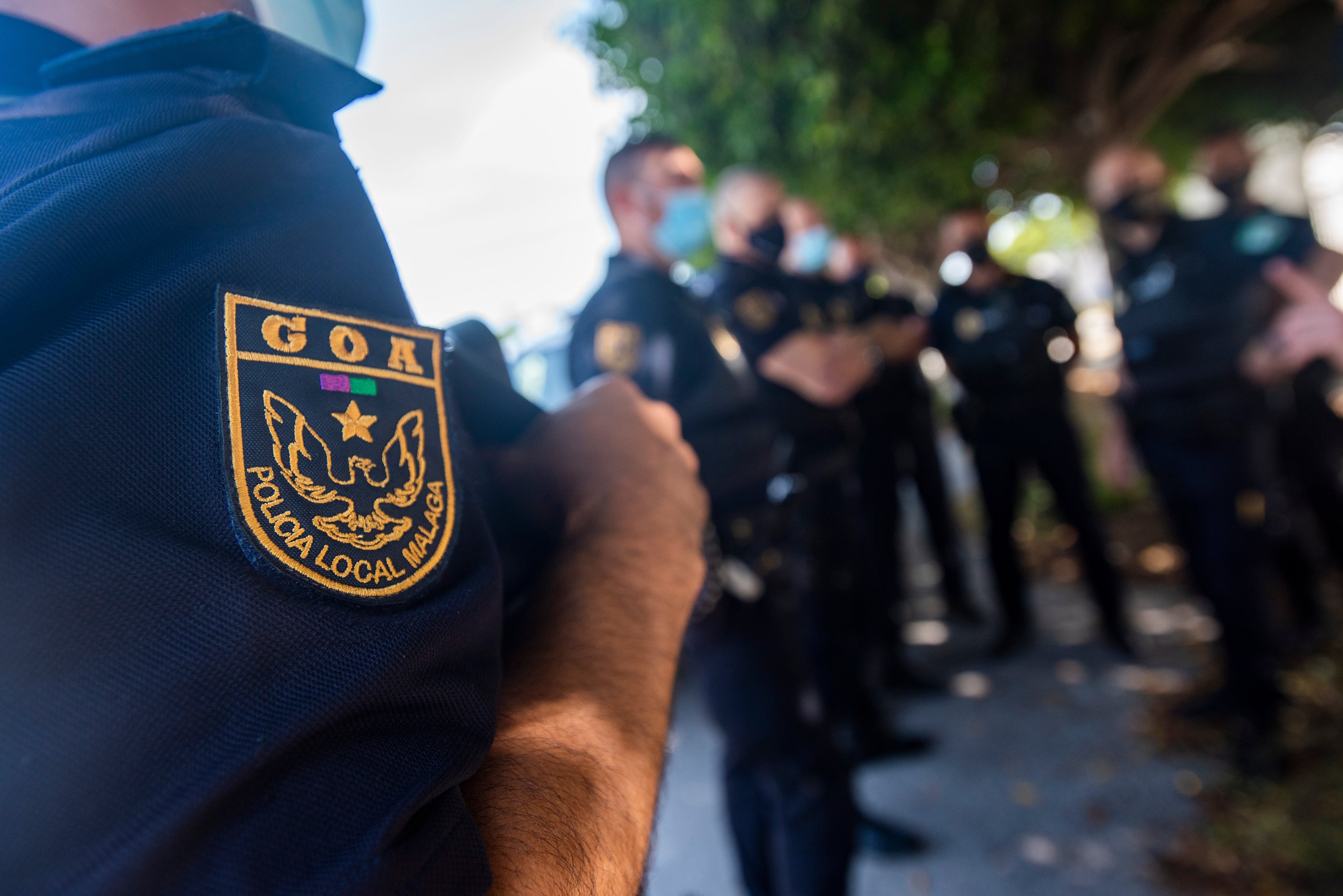 El Grupo Operativo de Apoyo de La Policía Local está formado por medio centenar de efectivos que se enfrentan a las situaciones de máxima exigencia en materia de seguridad en la capital malagueña