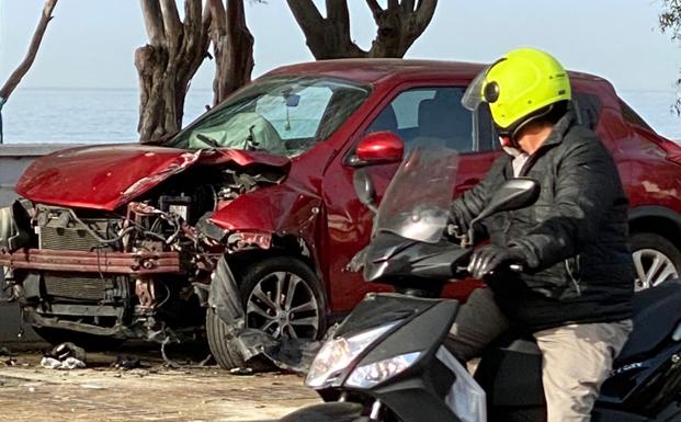 Así ha quedado el coche involucrado en el suceso. 