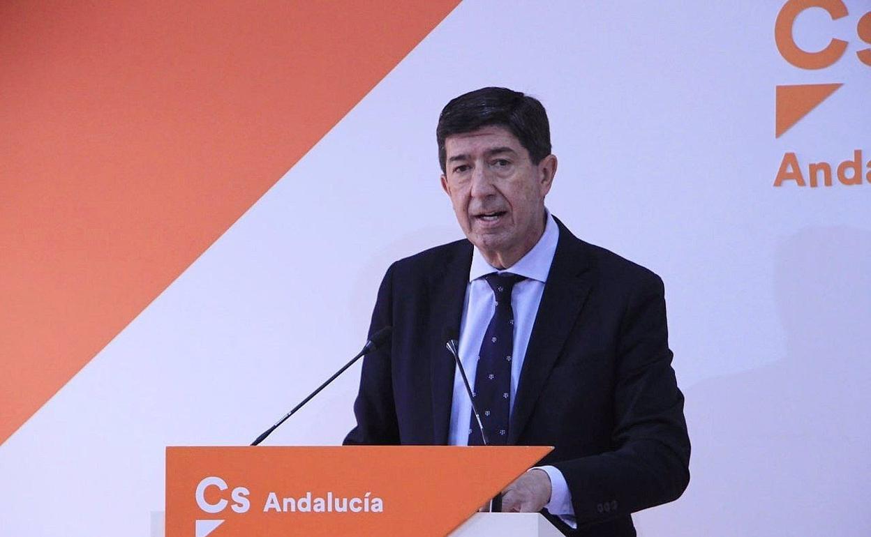 El coordinador de Ciudadanos en Andalucía, Juan Marín. 