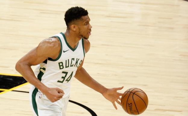 Antetokounmpo, durante el partido. 