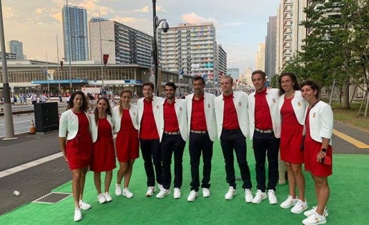 Muguruza, Medina, Badosa, Carreño, Andújar, Bruguera, Davidovich, Carballés, Sorribes y Suárez, en Tokio. 