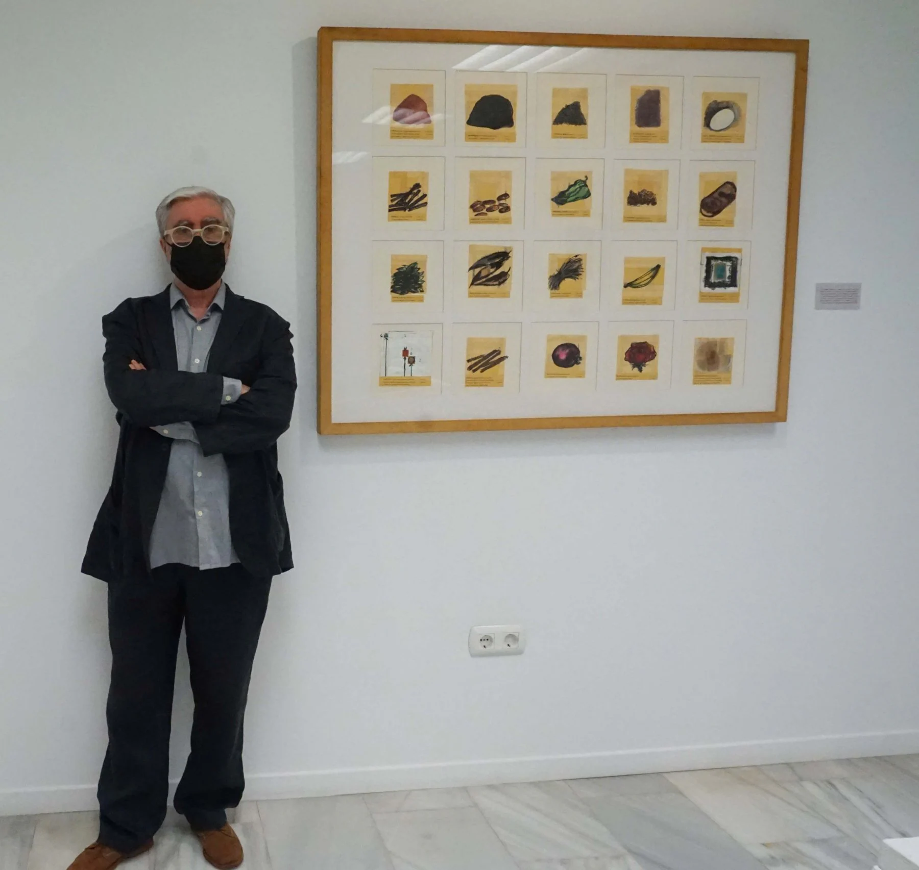 El artista riojano Octavio Colis, ayer durante la presentación de la exposición. 
