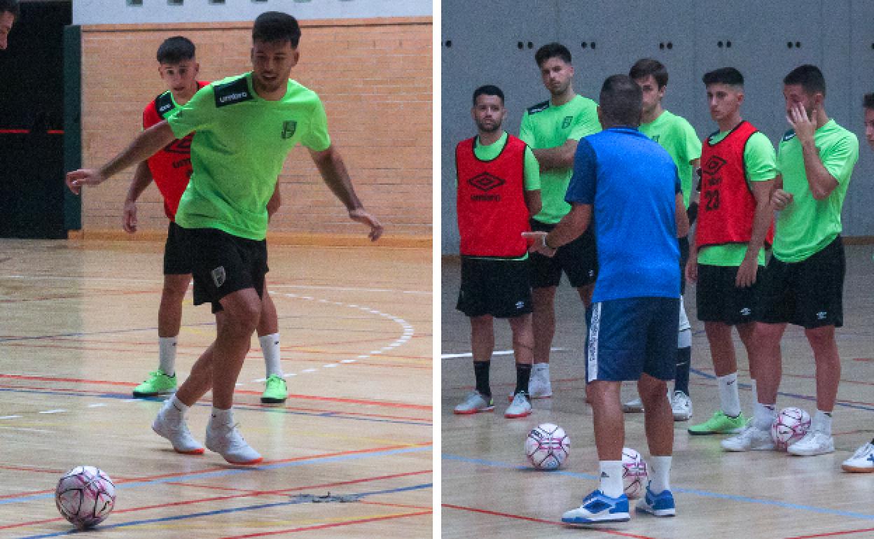 Jugadores de BeSoccer CD UMA Antequera durante la pretemporada.