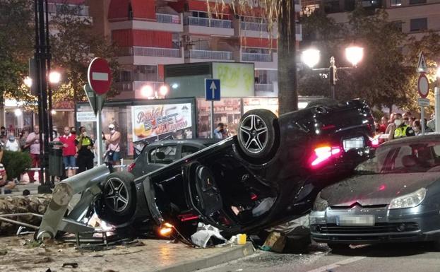 Estado en el que quedaron los vehículos implicados en el accidente.