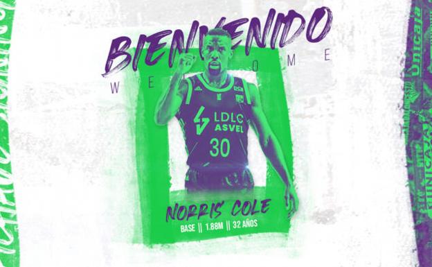 El Unicaja da la bienvenida a Norris Cole como su nuevo fichaje para la temporada 21-22.