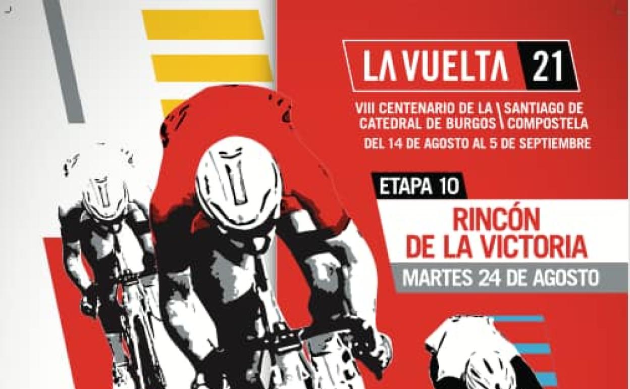 Cartel promocional del paso de La Vuelta por Rincón de la Victoria. 