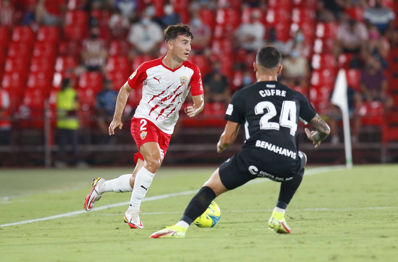 El equipo de José Alberto se enfrentaba a un rocoso rival en el Estadio de los Juegos Mediterráneos