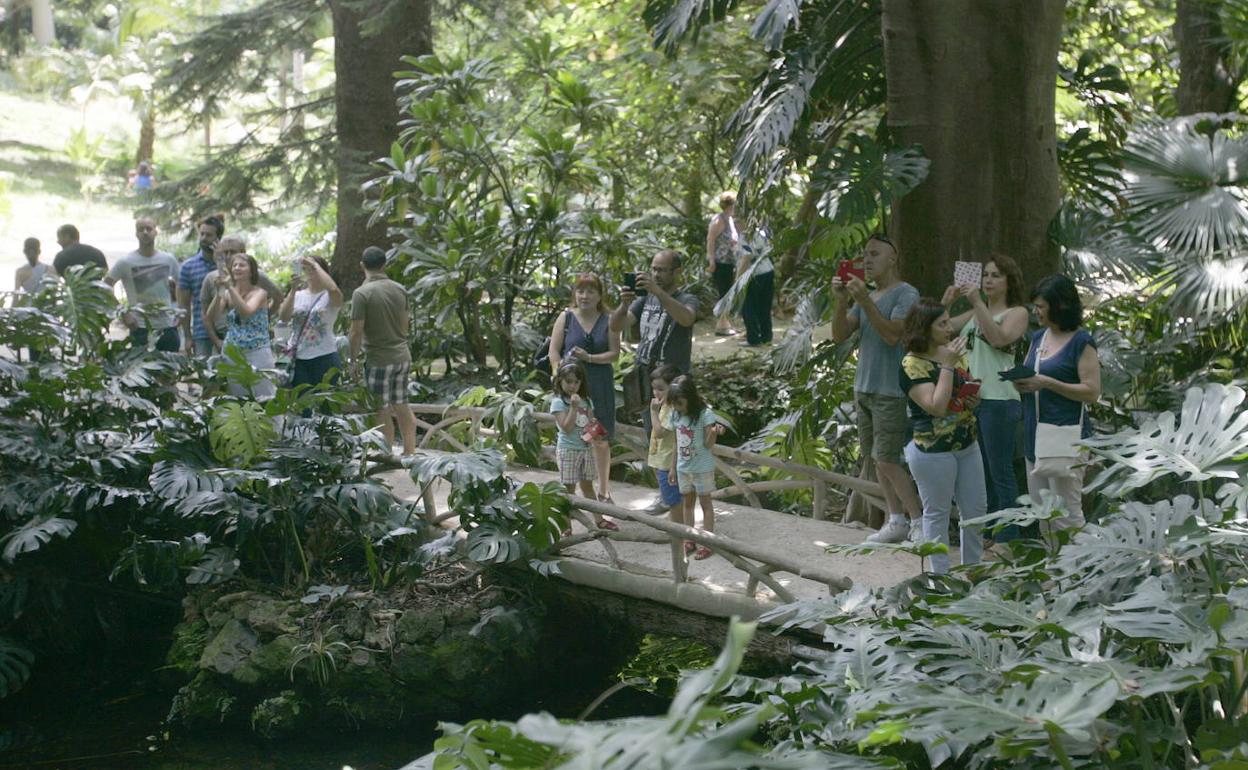 Visitas al jardín histórico de La Concepción. 