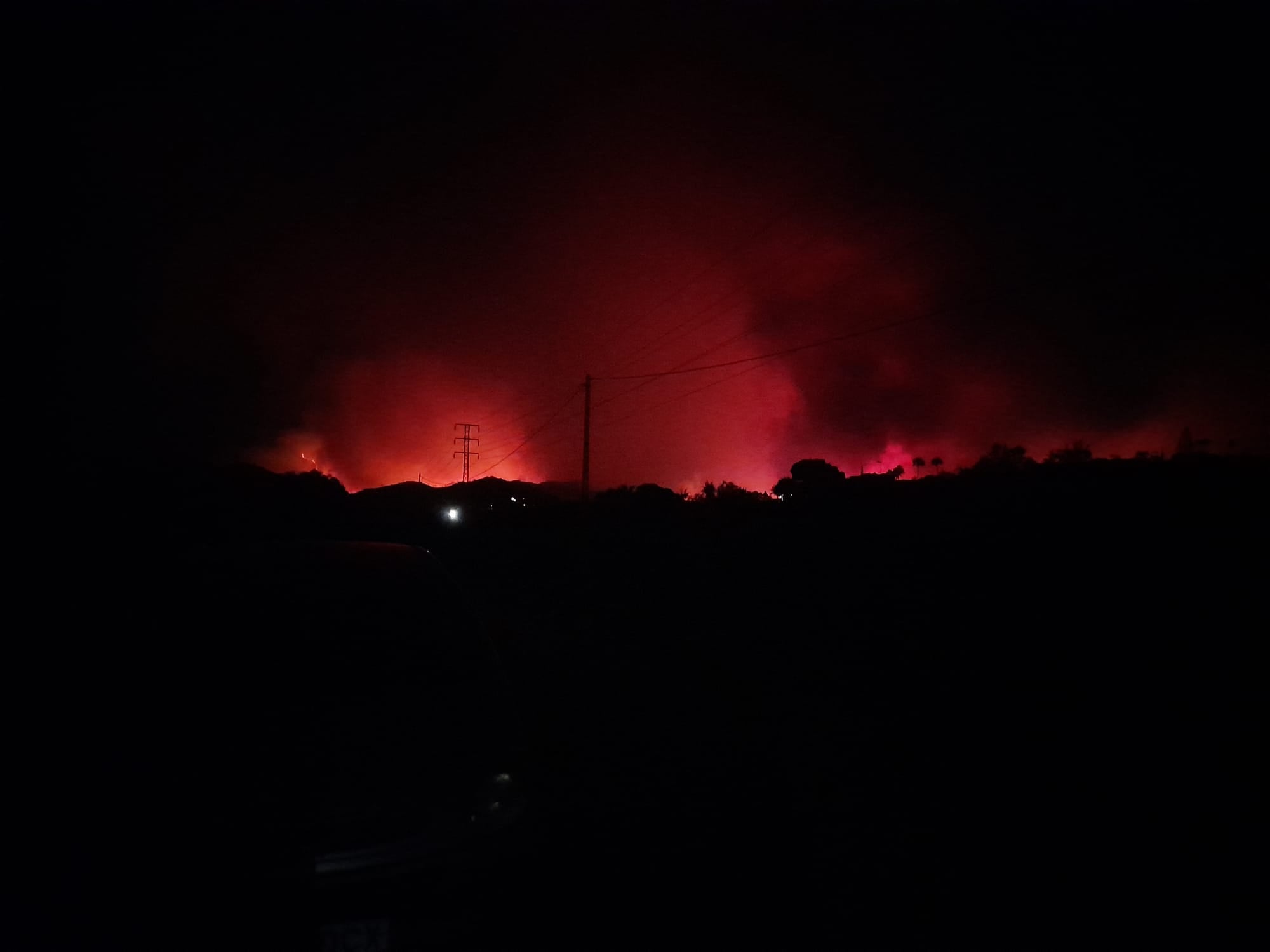 Más de 250 profesionales de Málaga, Granada, Cádiz, Córdoba, Jaén y Sevilla trabajan desde anoche en la zona de Sierra Bermeja donde se ha tenido que cortar al tráfico un tramo de la AP-7 y otras dos carreteras ante el avance de las llamas