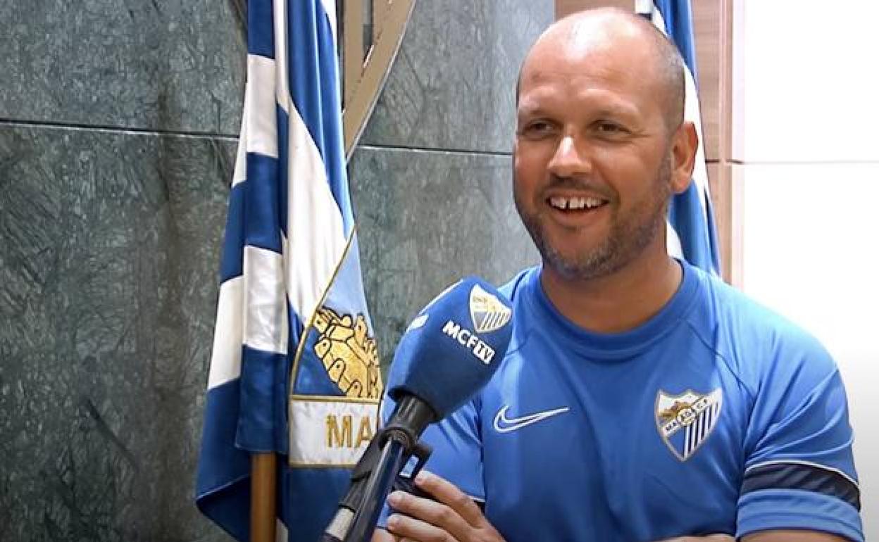 José Alberto, entrenador del Málaga, durante una rueda de prensa. 