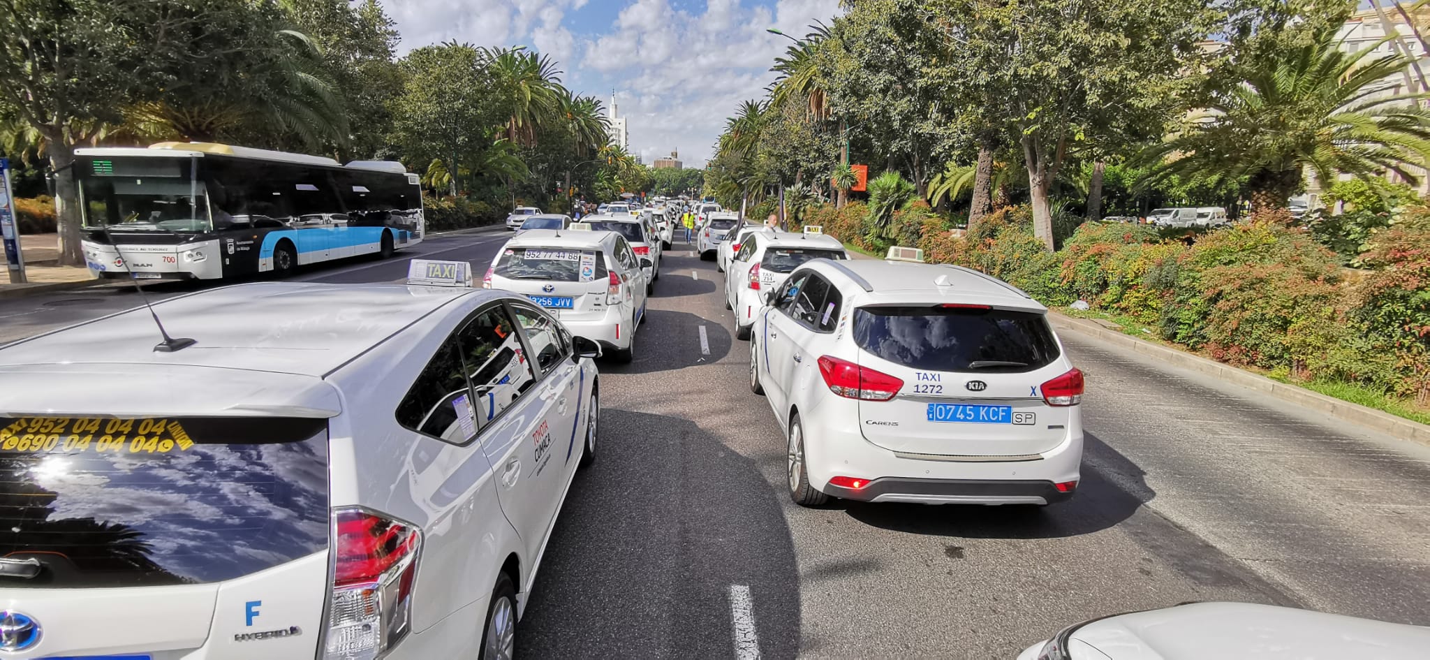 Tras casi dos años en silencio, los profesionales del sector marchan en caravana por el Centro para reivindicar a las administraciones una regulación definitiva sobre este servicio, al que acusan de competencia desleal, intrusismo y de mala praxis profesional.